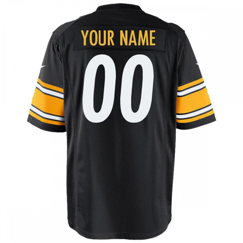 Pittsburgh Steelers Nike Youth Custom Game Jersey - Black-GridironStore
